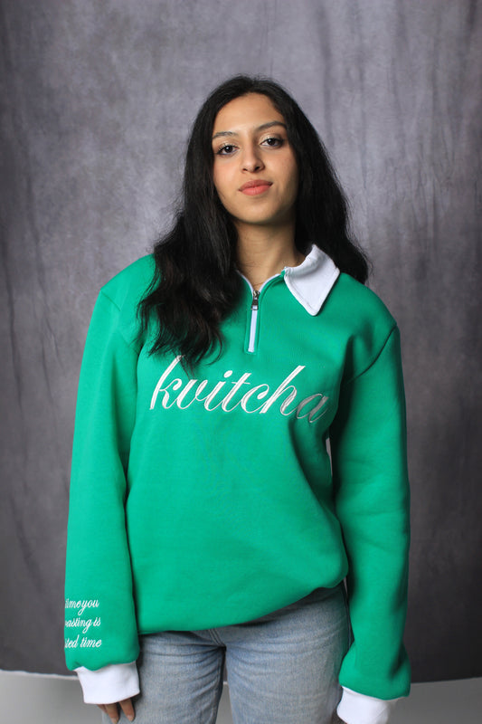 Green Polo Sweatshirt Women