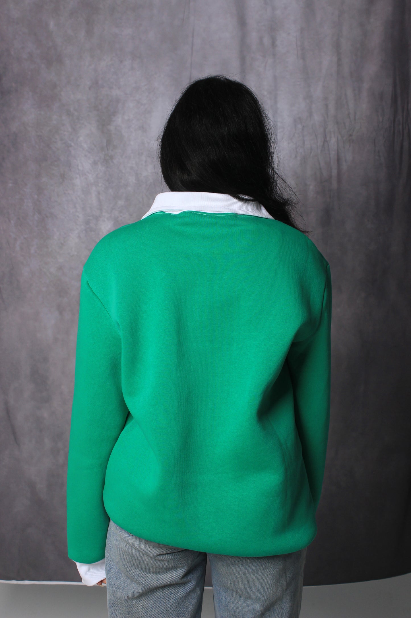 Green Polo Sweatshirt Women